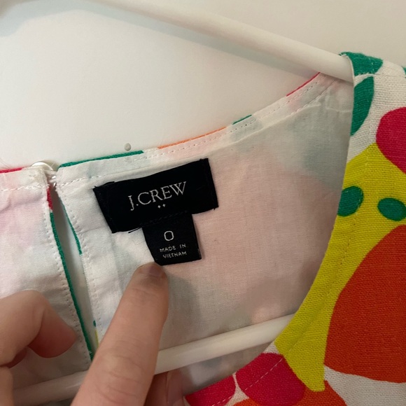 J Crew Tropical Print Linen Blend Dress - Picture 2 of 5